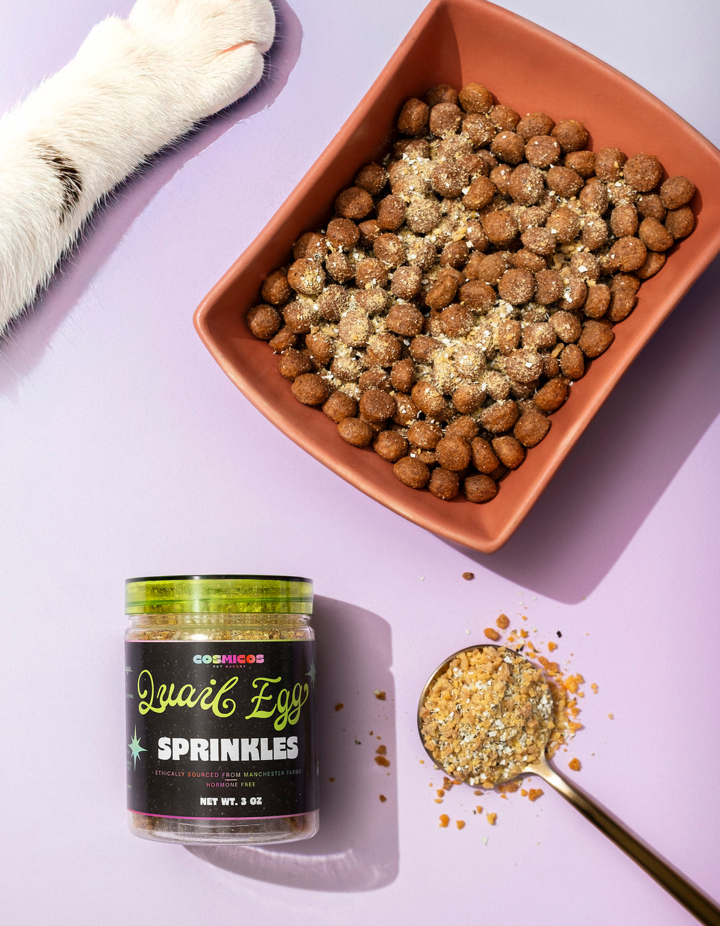 Dehydrated Quail Egg Sprinkles – Nutrient-Rich Topper for Cats & Dogs