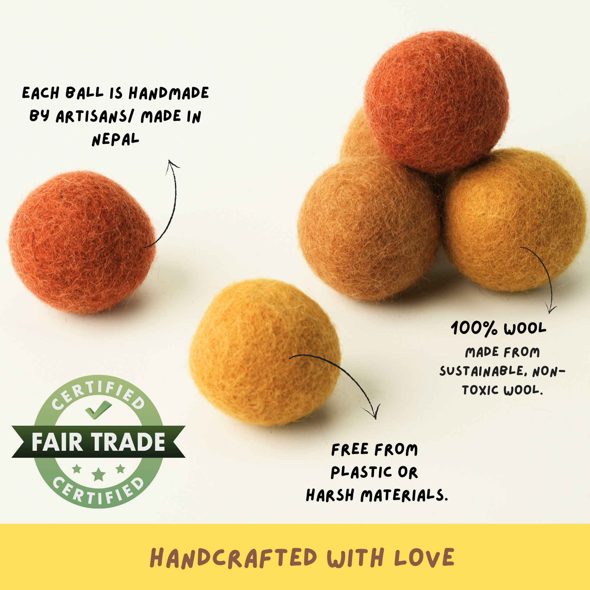 Woolbuddy - Wool Felted Cat Toy Balls