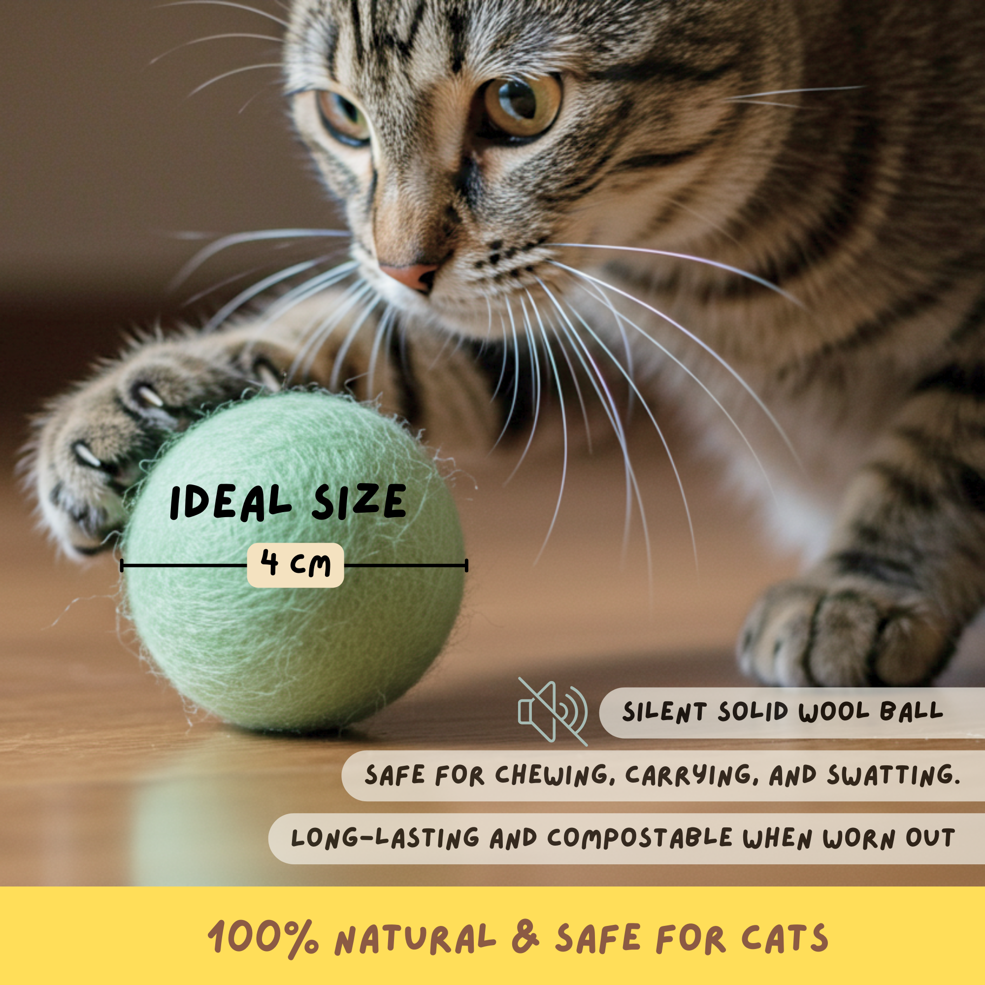 Woolbuddy - Wool Felted Cat Toy Balls
