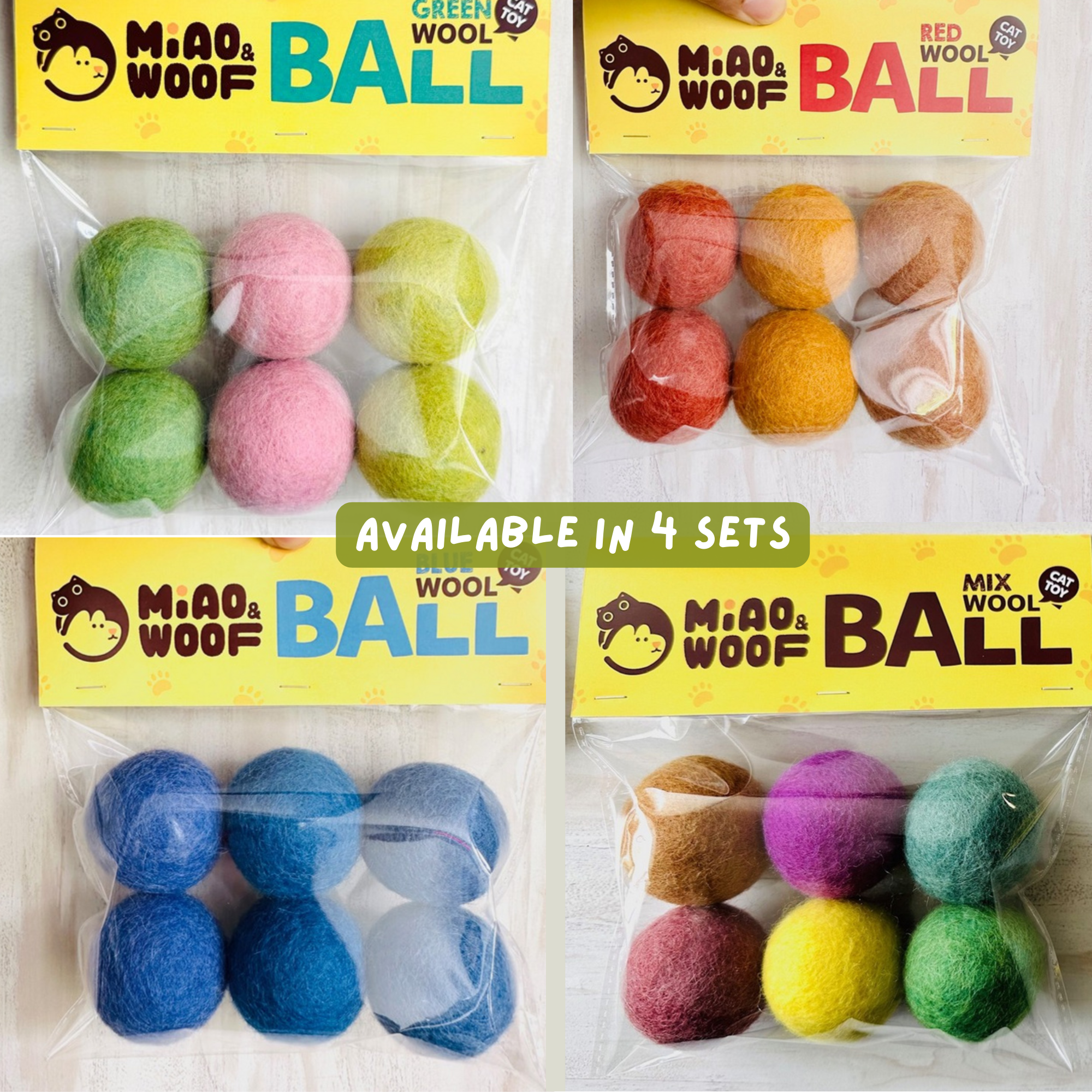 Woolbuddy - Wool Felted Cat Toy Balls