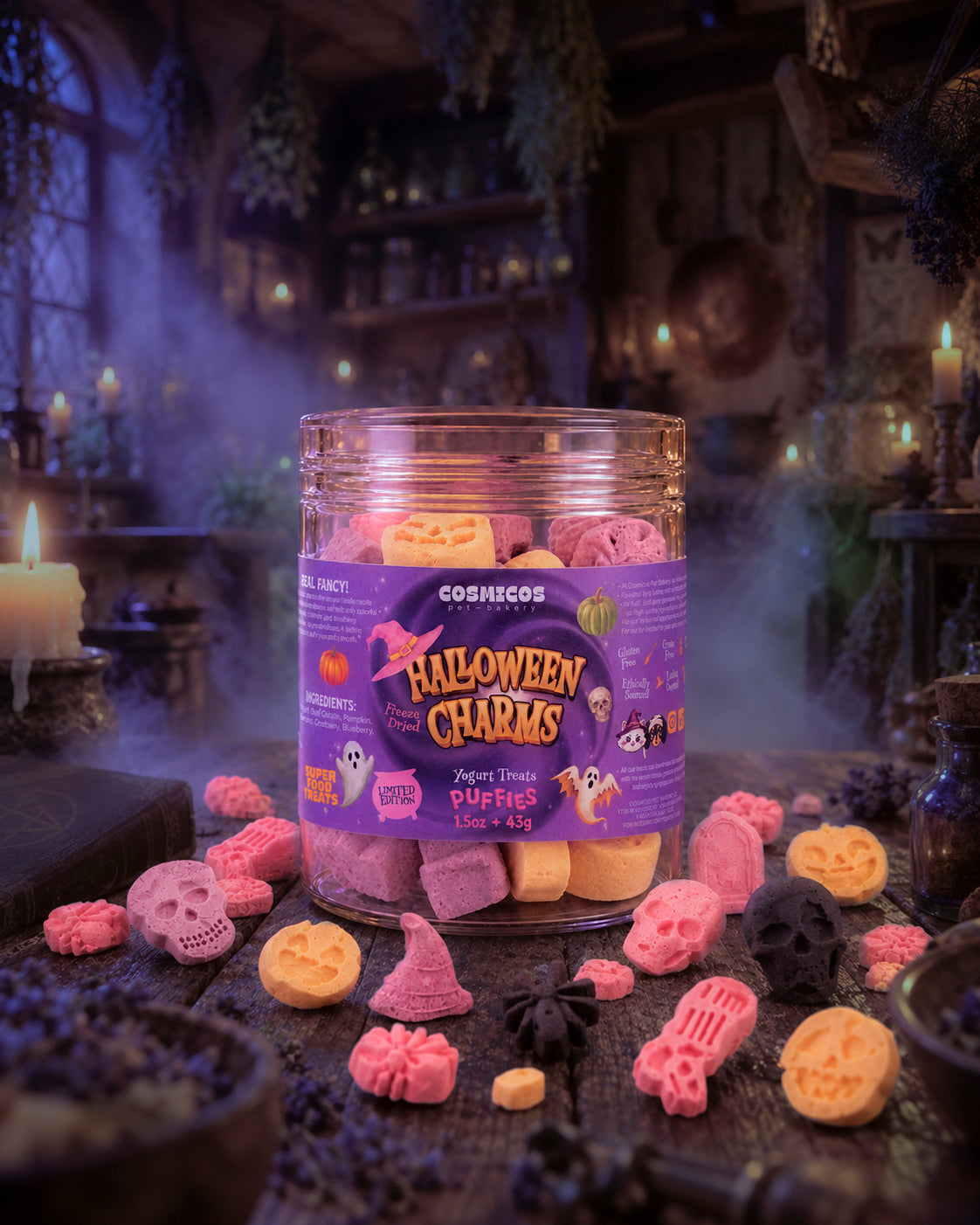 Halloween Charms Limited Edition – Yogurt Treats – 1.5 oz Seasonal Treats for Cats & Dogs