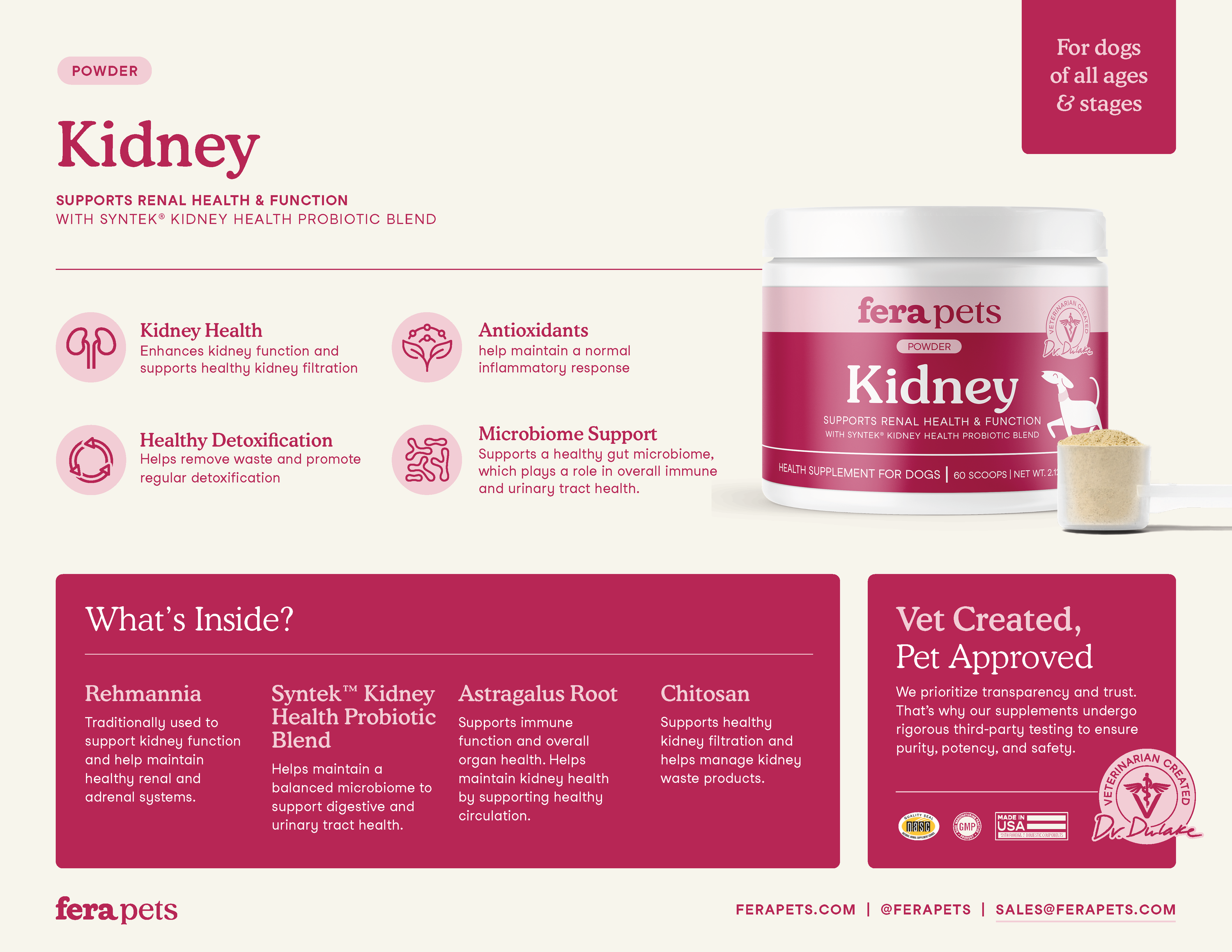 Fera Pets - Kidney Support for Dogs