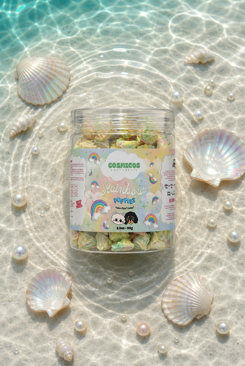 Rainbow Superfood Puffies Gently Cooked Chicken Breast Mini Training Treats