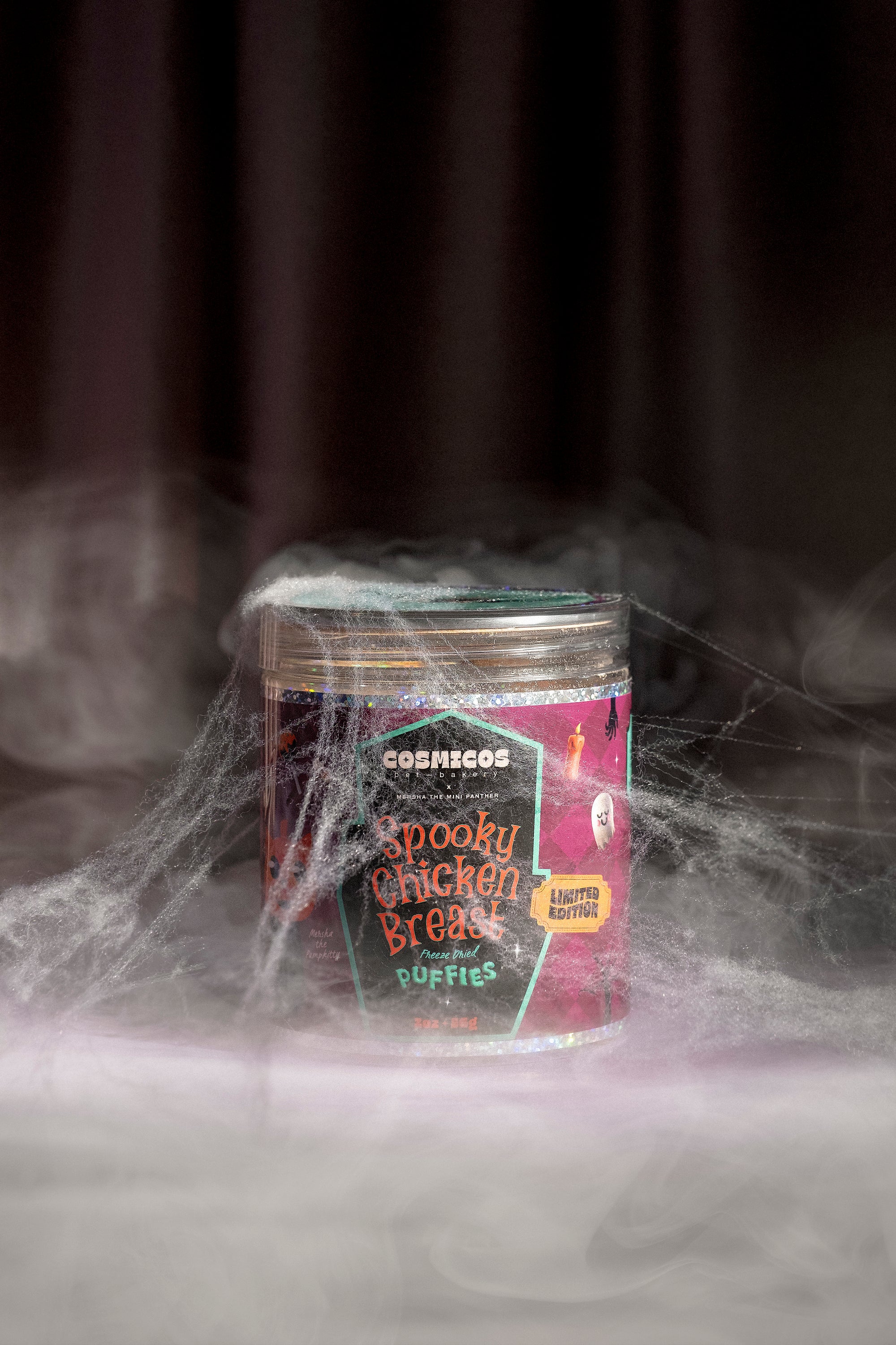 Spooky Chicken Breast Puffies Limited Edition– 2 oz Freeze-Dried Seasonal Treats for Cats & Dogs