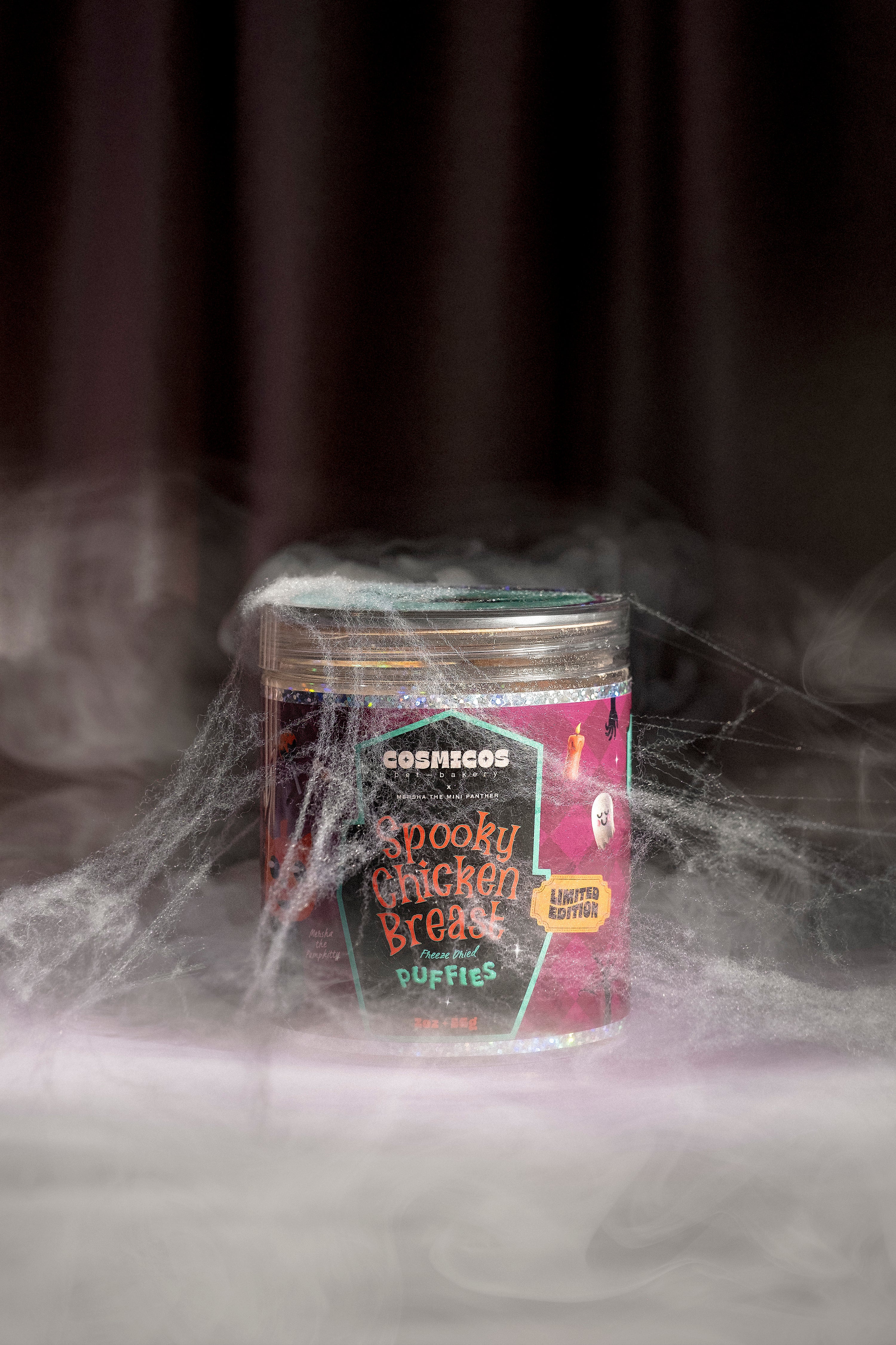 Spooky Chicken Breast Puffies Limited Edition– 2 oz Freeze-Dried Seasonal Treats for Cats & Dogs