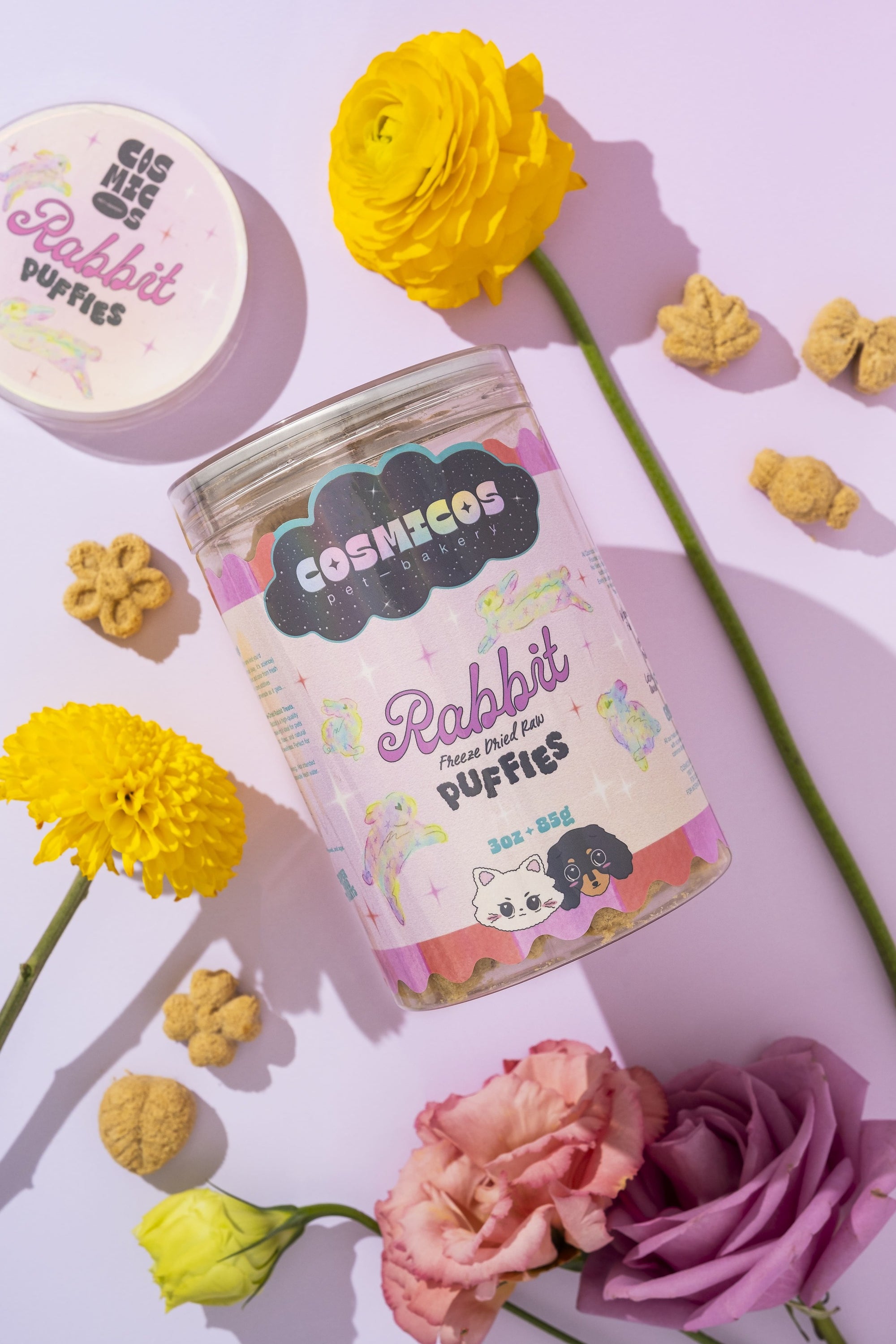 Rabbit Puffies – Freeze-Dried Superfood  Rabbit Treats for Cats And Dogs