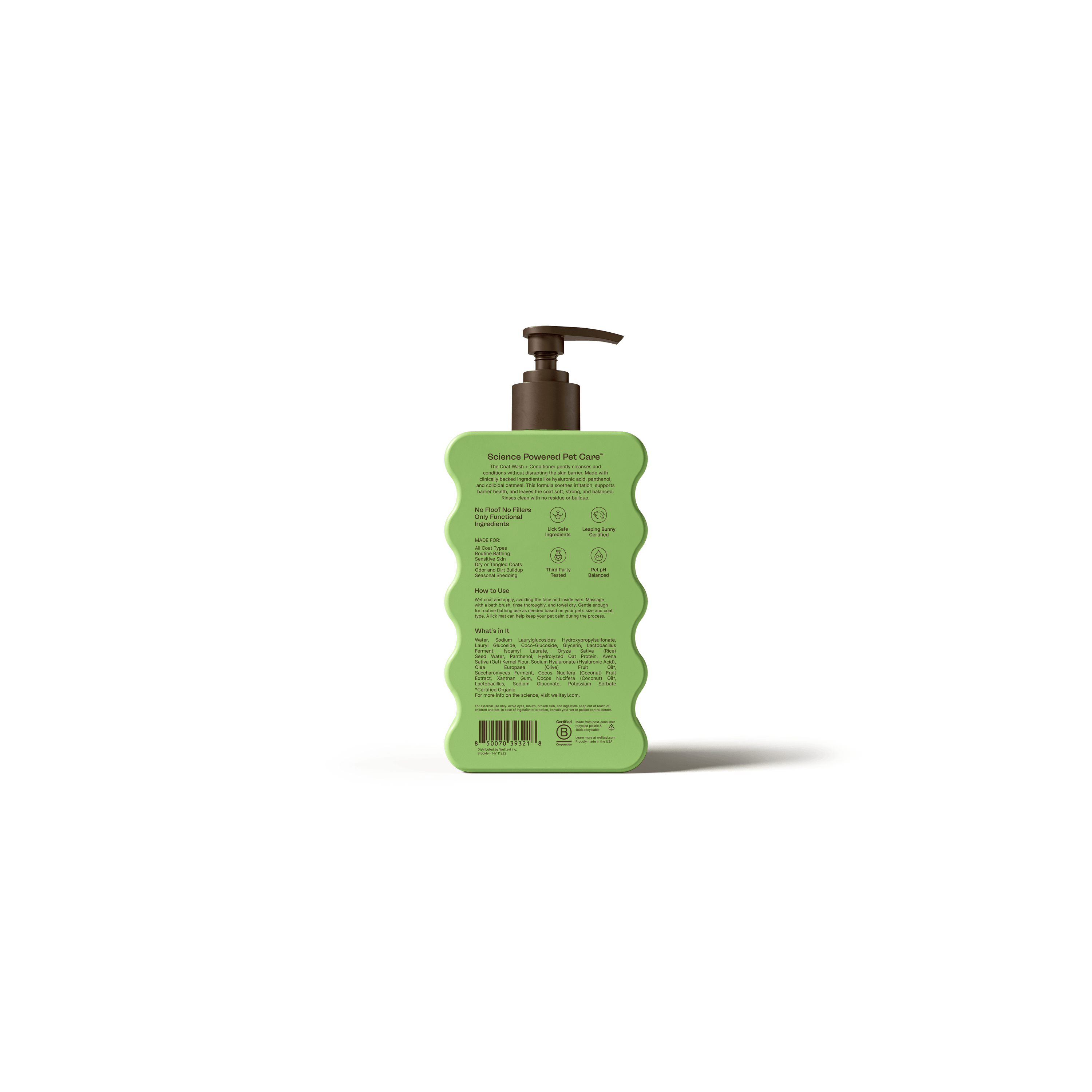 Welltayl - Dog Coat Wash + Conditioner (Cat-Safe)