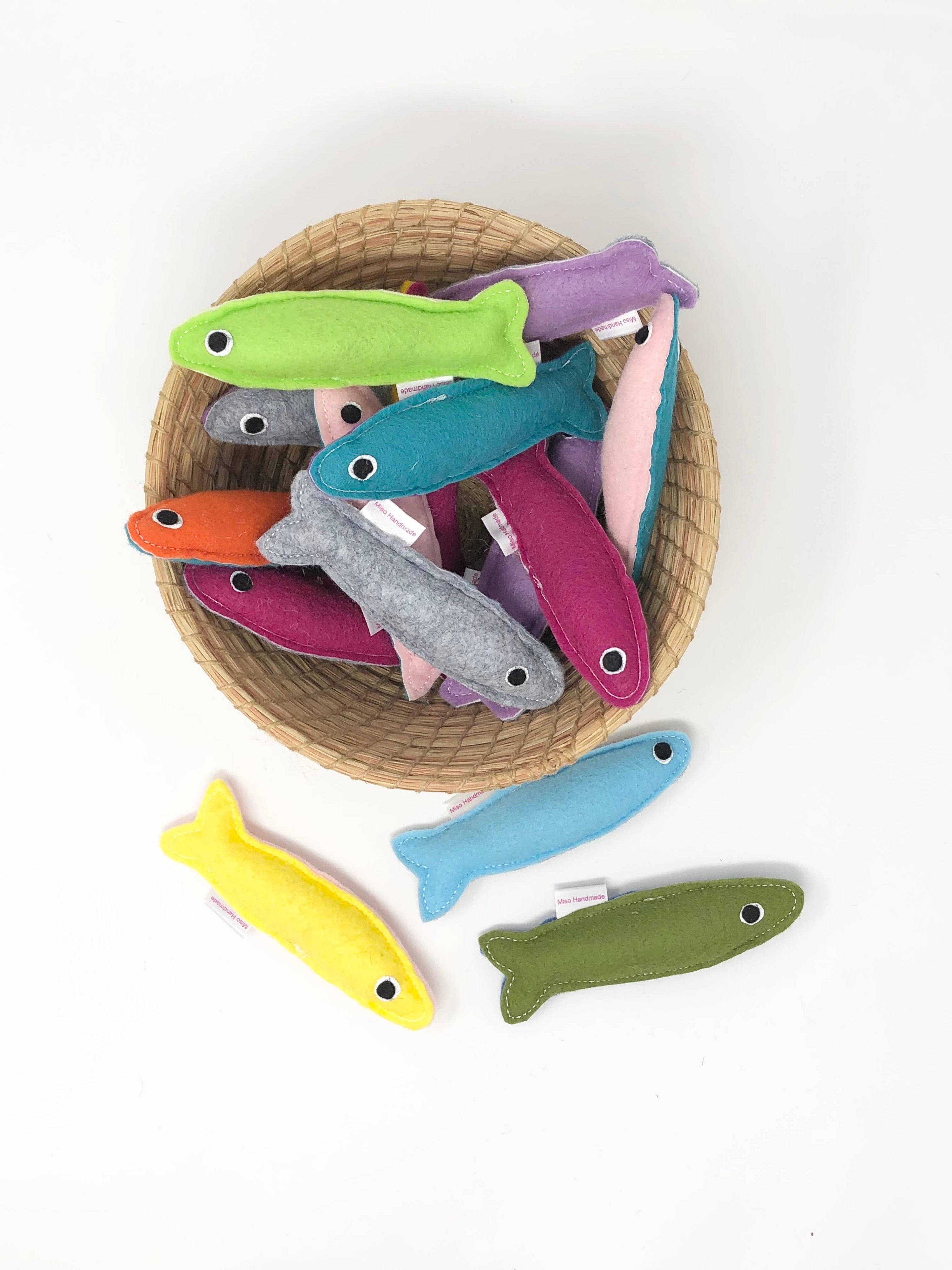 Miso Handmade - Wool Catnip Sardines s/3 & Bulk