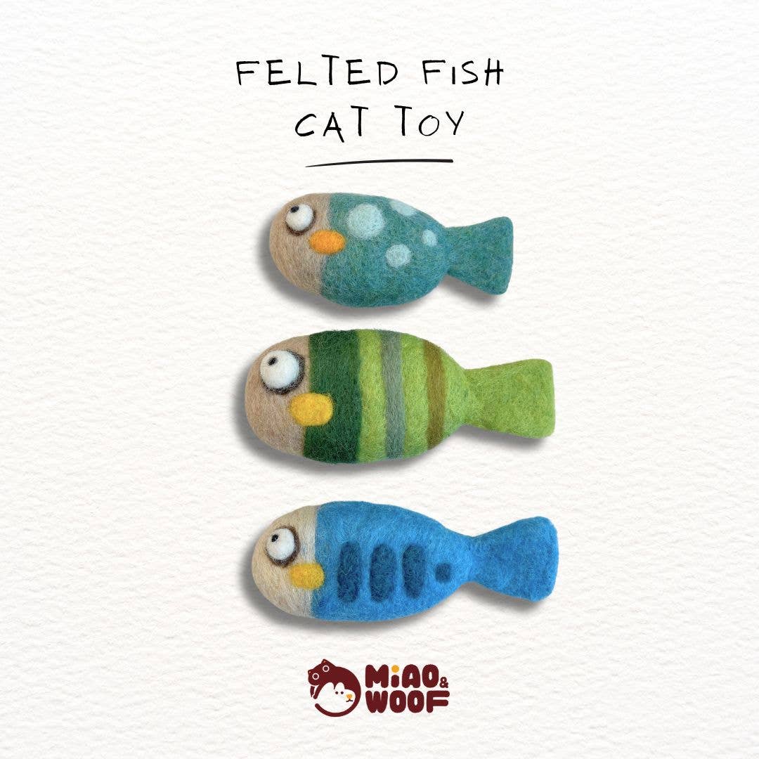 Woolbuddy - Felted Fish Cat Toy