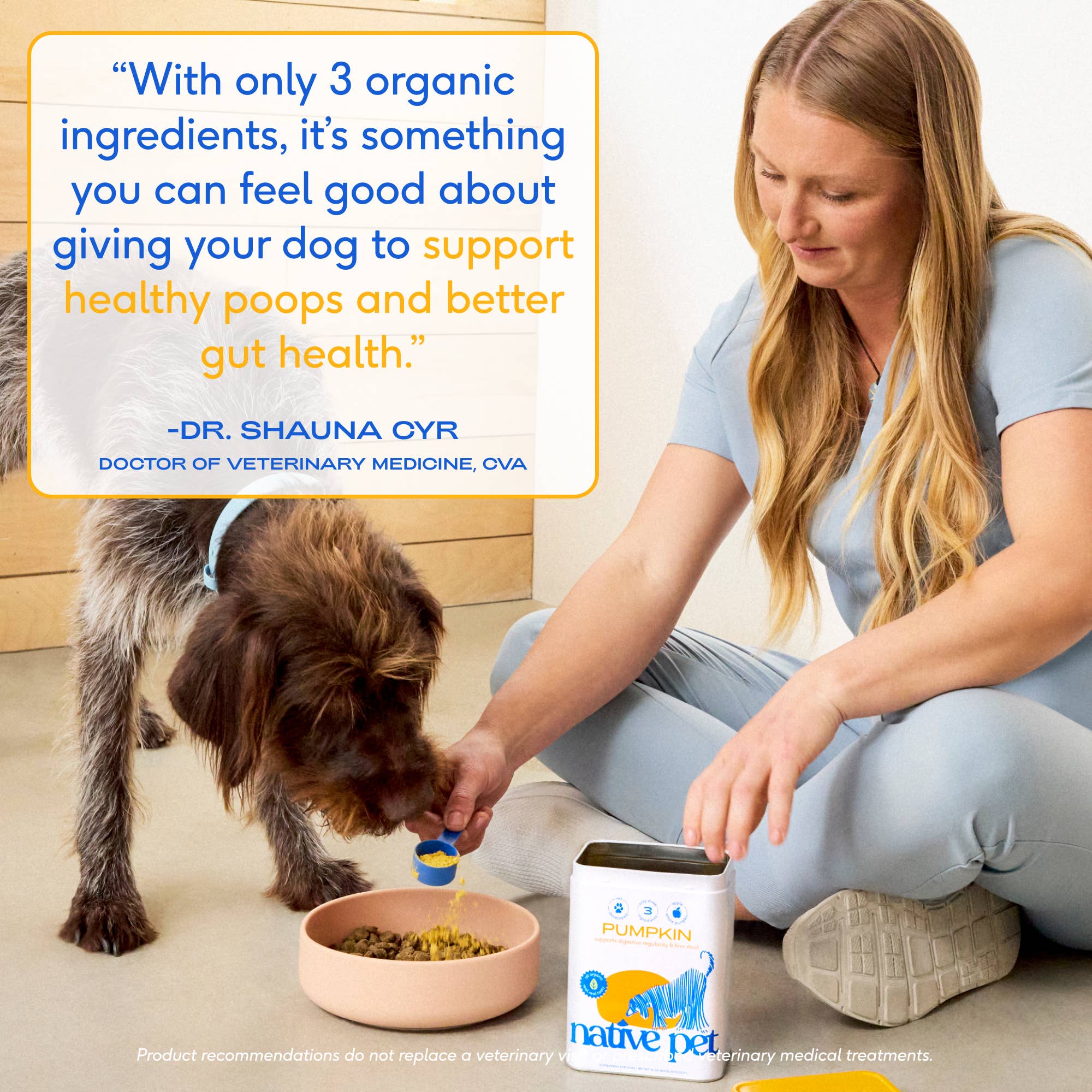 Native Pets - Organic Pumpkin Fiber Powder, Digestive Supplement for Dogs