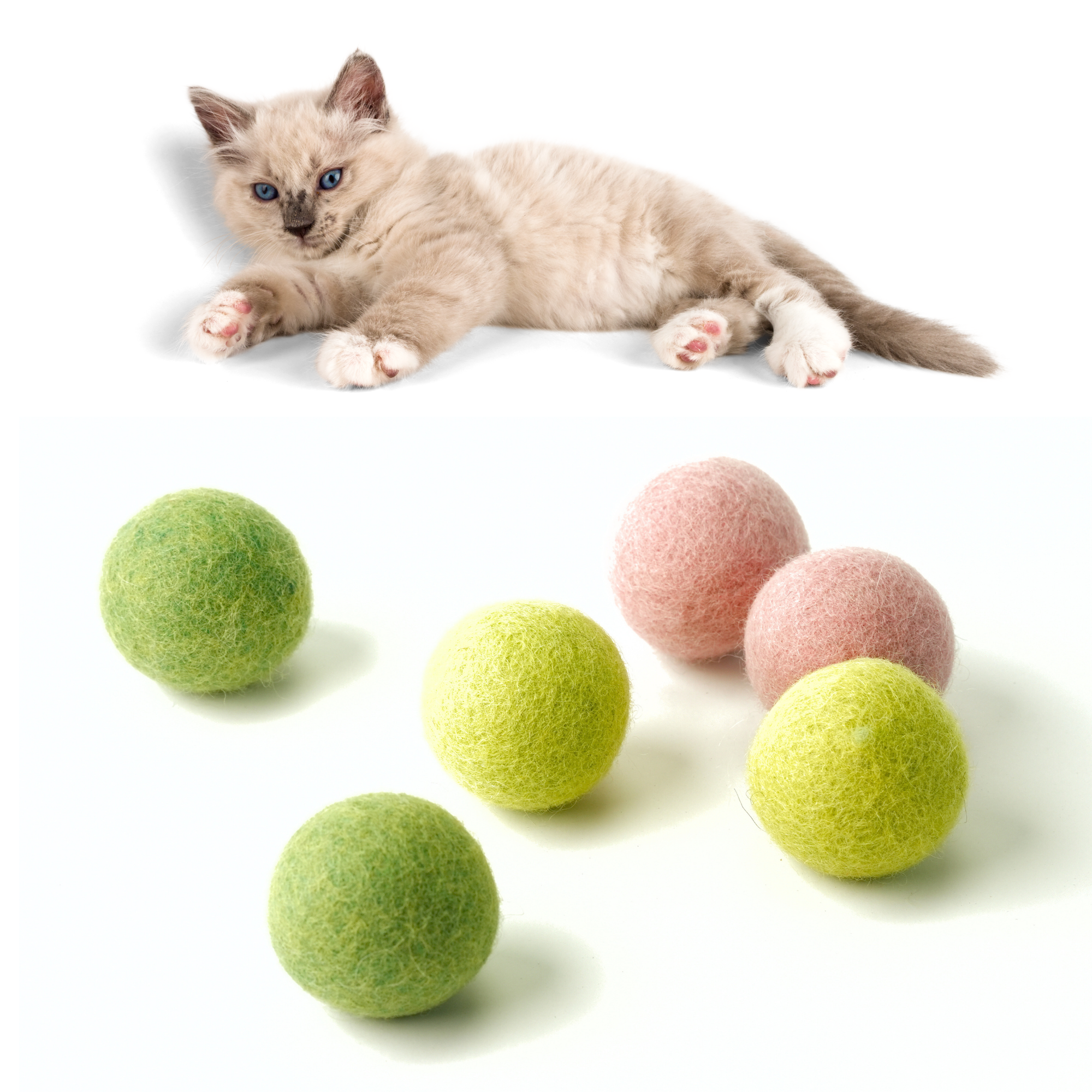 Woolbuddy - Wool Felted Cat Toy Balls