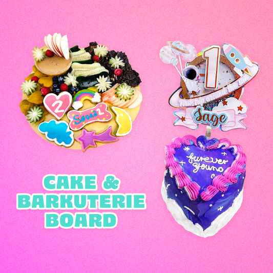 Pawty Bundle: Custom Cake + Barkuterie Board